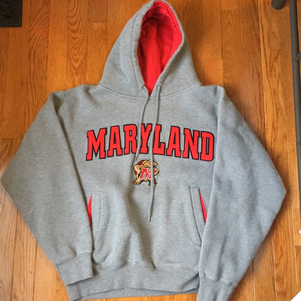 Gray Maryland State Hoodie